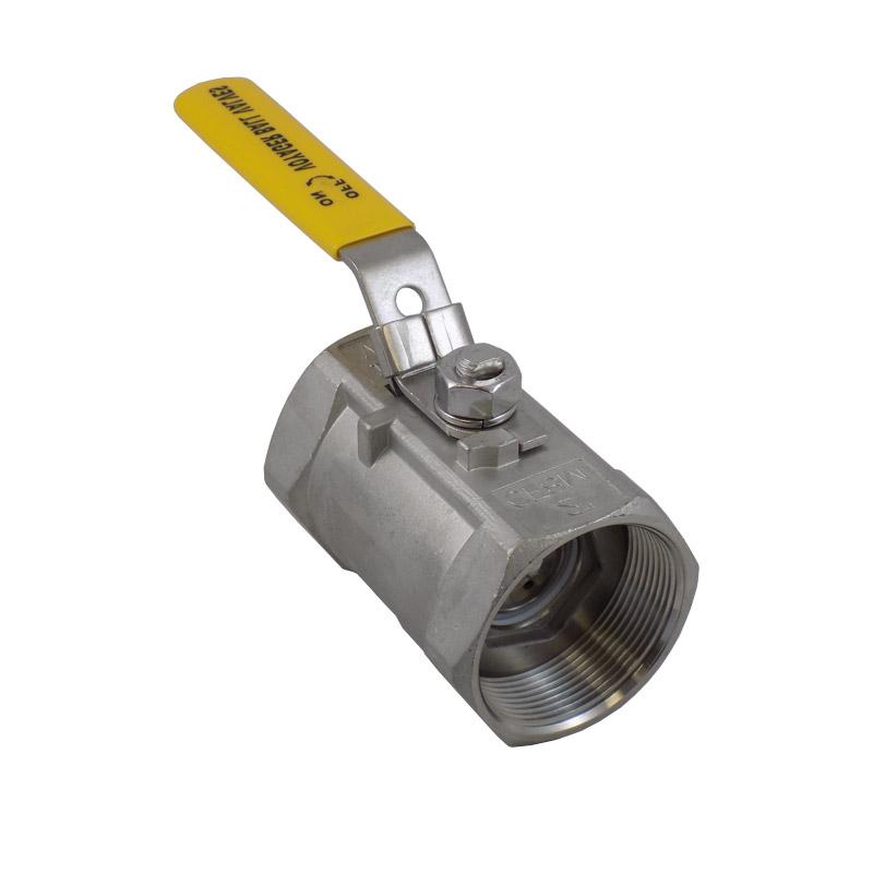 35400328 316 SS Drilled Ball Valve 2in Reversed Stem & Locking Handle